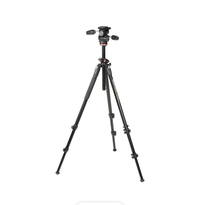 Manfrotto MK290DUA3-3WUS 290 Dual Aluminum Tripod 3-Way Pan/Tilt Head - 3