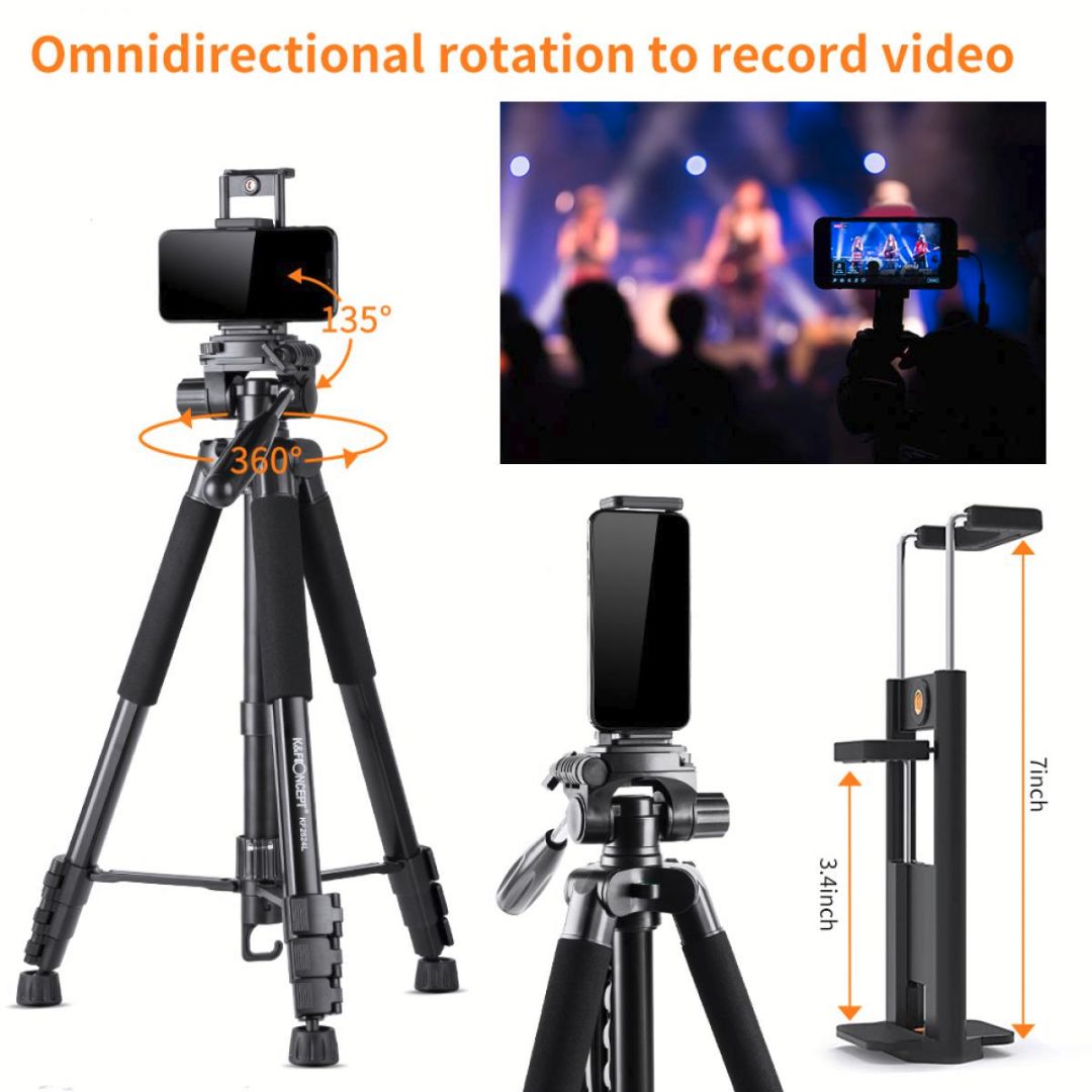 K&F Concept stativ i monopod 177cm, nosač za pametne telefone, trosmerna panoramska glava, KF09.050V2 - 3
