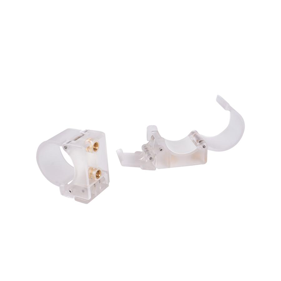 Nanlite HD-T12-1-C (Pavotube Transparent Polycarbonate T12 LED Tube Mounting Clip with 1/4-20in Receivers) - 2