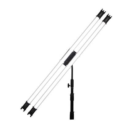 Nanlite HD-T12-2-BHG (Pavotube Double Bank 2 T12 LED Tube Mount with Gooseneck and 5/8in Receiver)