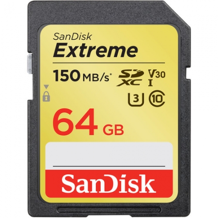 Sandisk 64GB Extreme UHS-I SD 150 mb/s