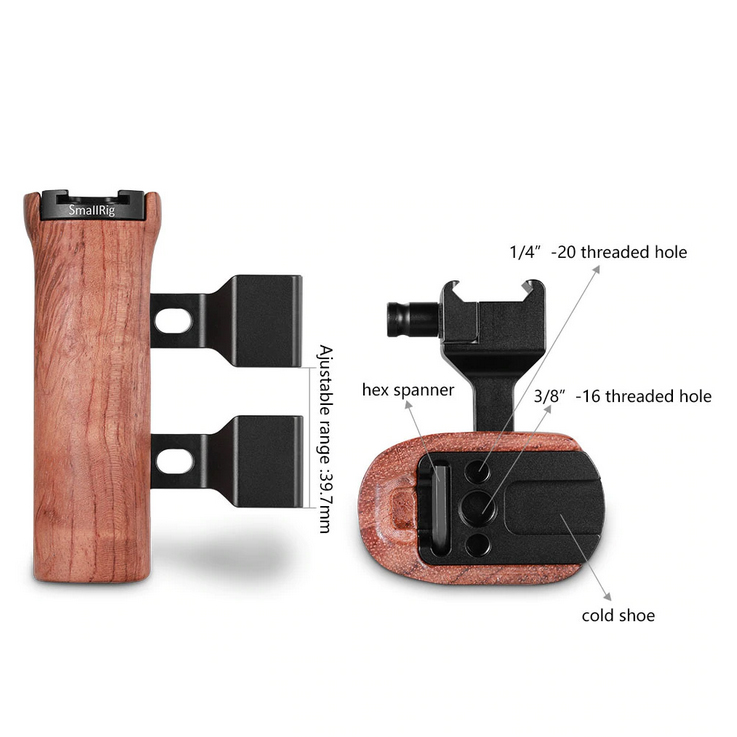 SmallRig ergonomska drvena NATO ručka 2187 - 2