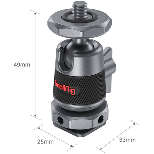 SmallRig Mini Ball Head + Removable Cold Shoe Mount (2kom) 2948B - 3