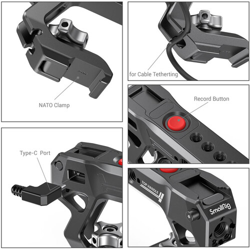 SmallRig NATO Top Handle sa Record Start/Stop daljincem za Sony HTN2670B - 4