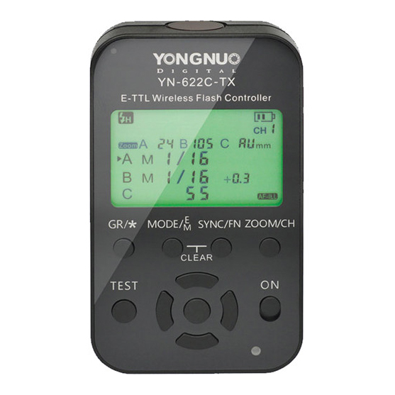 Yongnuo YN-622C-TX E-TTL II Wireless Flash Controller za Canon - 1